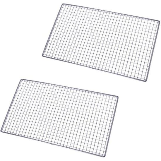 VENEKA Lot De 2 Grilles M talliques Carr es Pour Barbecue 30 X 45 Cm204 veneka-lot-de-2-grilles-m-talliques-carr-es-pour-barbecue-30-x-45-cm204