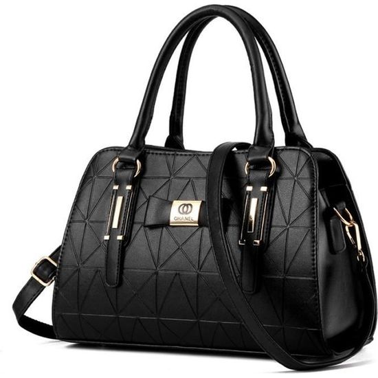 Sac femme de marque sac a main cuir sac a main femme de marque sacs sacs a main femmes celebres marques noir meilleure qualite delic Cdiscount Bagagerie Maroquinerie