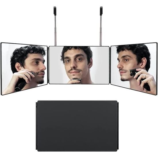 Miroir À 3 Voies - Coupe À Cheveux Et Miroir De Rasage De Qualité Supérieure À 360 ° - Miroir
