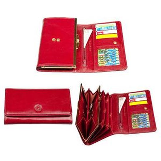Portefeuille / Porte-monnaie Fossil En Cuir Vintage – Rose – Occasion Très Bon état