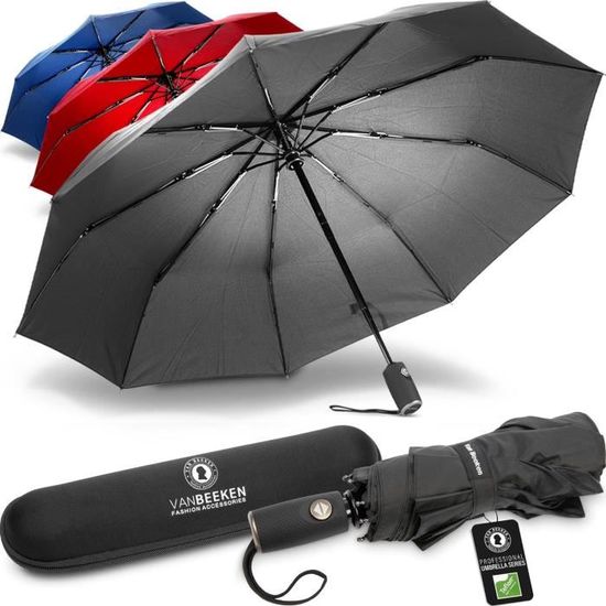 Parapluie Coupe-vent Automatique 105 Cm – Pour 2 Personnes, Pliable, étui Inclus, Résistant Aux Tempêtes