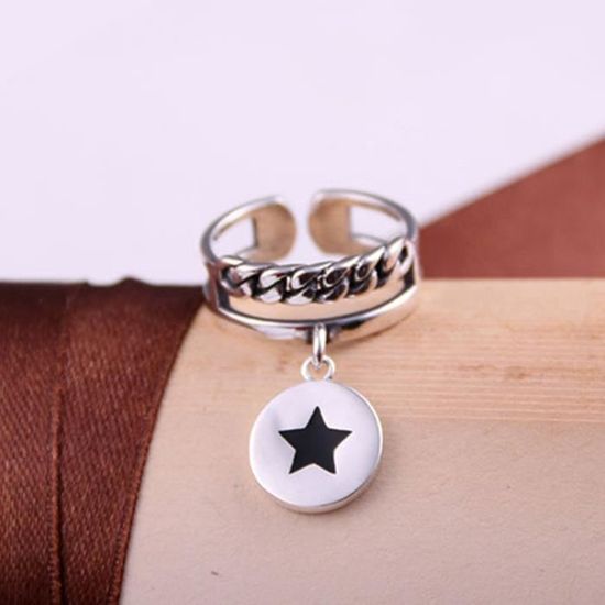 Bague argent femme avec pampille outlet
