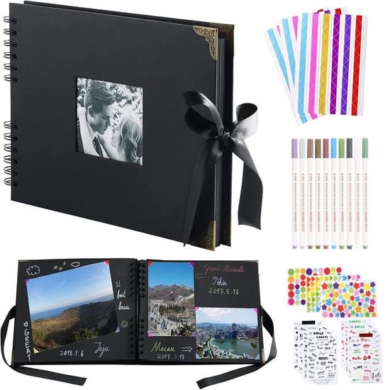 Album Photo Scrapbooking- 100 pages pour 600 photos- Pour 9x13 cm 10x15 cm et 13x18 cm- Livre