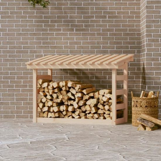 ABRI DE JARDIN - CHALET - Support pour bois de chauffage 108x64,5x78 cm Bois de pin - DIO7380739442153
