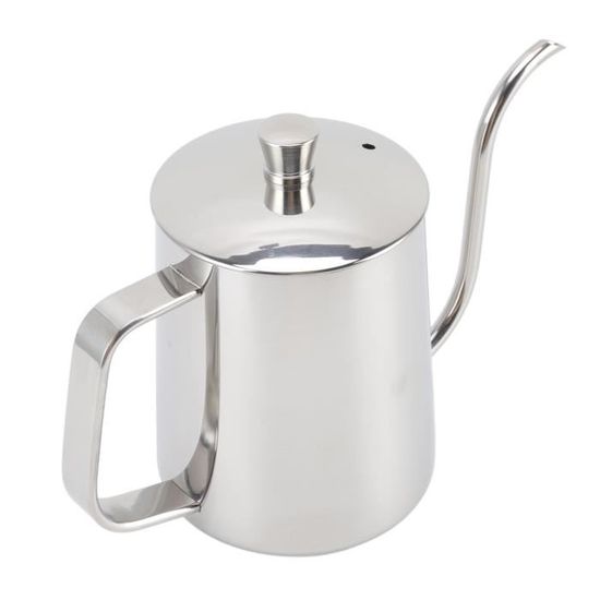 Bouilloire à Col De Cygne En Inox 250 Ml - Bec Verseur Précis Pour Café Et Thé - Pour Toutes Cuisinières (noir)