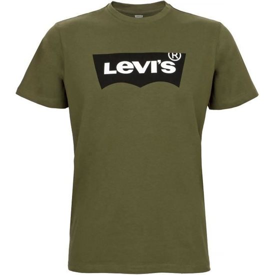 LEVI'S T-Shirt avec logo sur l'avant Vert Olive/Noir Homme