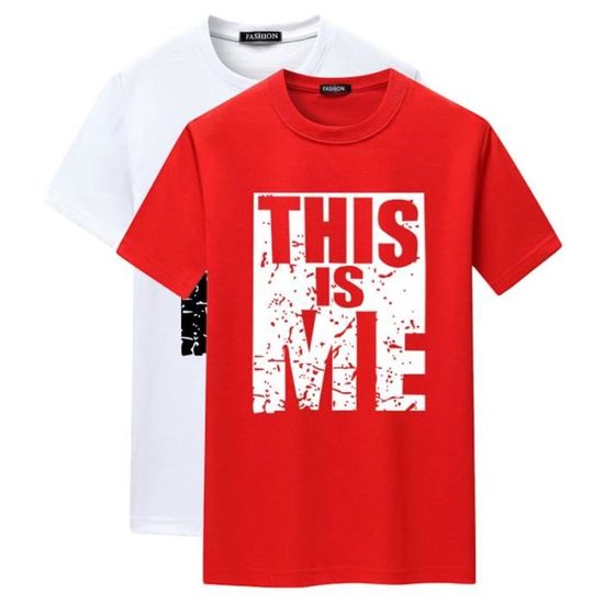 T-Shirt Homme Coton Élastique - Col Rond Manches Courtes - Décontracté Pour Sport, Loisirs, Été
