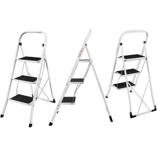 ACSTEP Marchepied pliable à 3 marches avec poignée - Escabeau léger