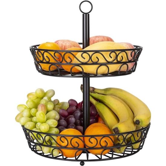 OLegei Corbeille à Fruits 3 Étages En Métal - Range-Fruits Décoratif Pour Comptoir De Cuisine Ou Table