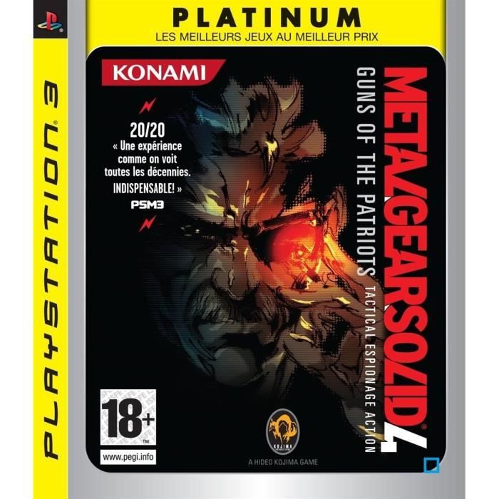 Jeux PS3 Konami Metal Gear Solid 4