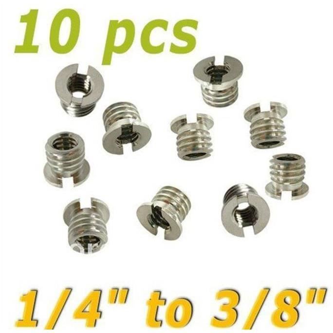 10x adaptateur de vis de conversion de fil 1/4 à 3/8 converti pour rotule trépied monopode