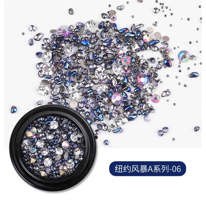 vernis à ongle Foret de sable en cristal de diamant cassé en boîte noire mixte yiyi3811