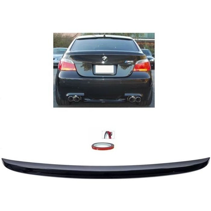 SPOILER LAME BECQUET DE COFFRE TYPE M5 NOIR BRILLANT BMW SERIE 5 E60 BERLINE DE 2003 A 2010