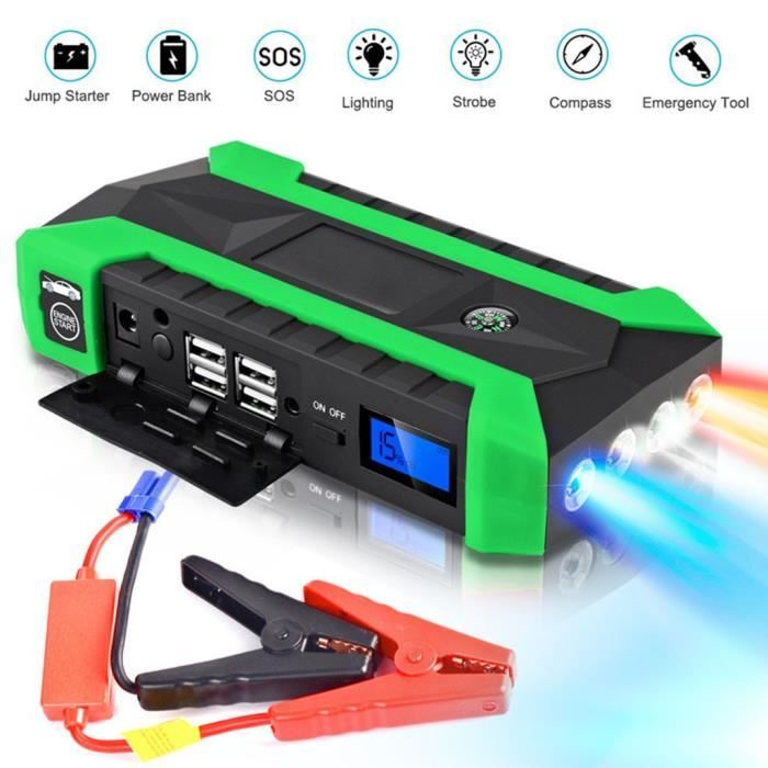 89800mAh 12V LCD 4 USB voiture Star Starter Pack Booster Chargeur Batterie Banque de Puissance