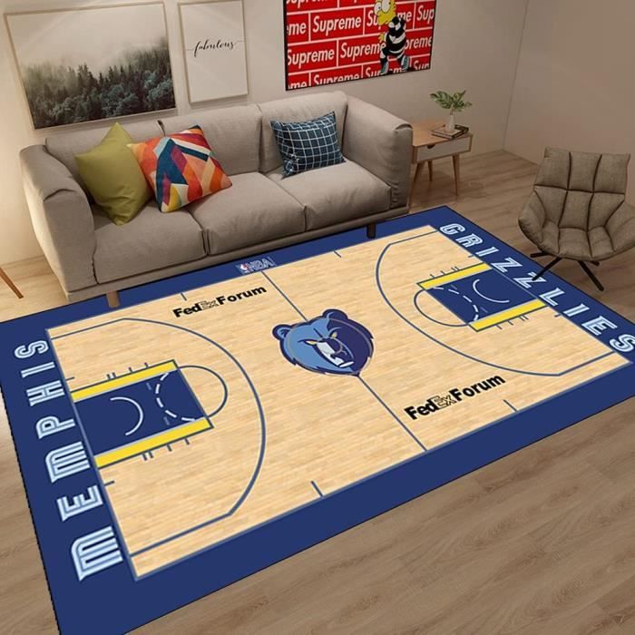 Tapis Tapis de Salon Tapis NBA USA Memphis Grizzlies Basketball Tapis de Sol antidérapant Tapis de Sol intérieur-426