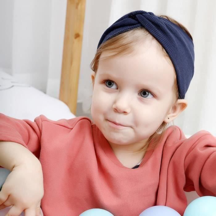Enfants bébé tricot bandeau arc tête torsadée wrap garder au chaud large bande de cheveux LQB2200