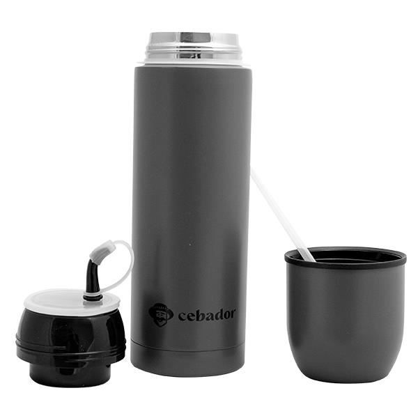 Yerbomos Gris Pour Yerba Mate 5.0 Récipient, Thermos et bombilla en un 650 ml