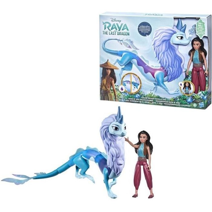 DISNEY - RAYA et le Dernier Dragon - Raya et Sisu multicolores - jouet aquatique pour enfants - à partir de 3 ans