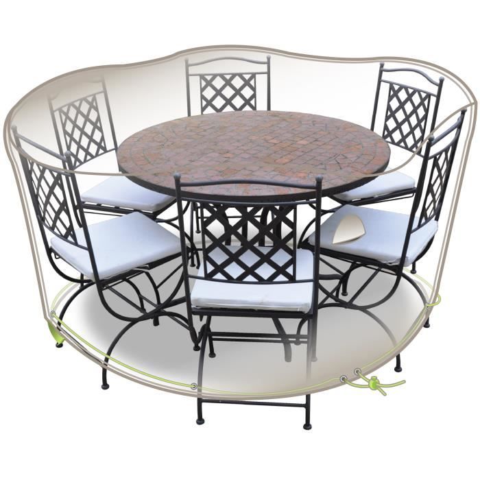 HOUSSE DE PROTECTION TABLE RONDE + CHAISES