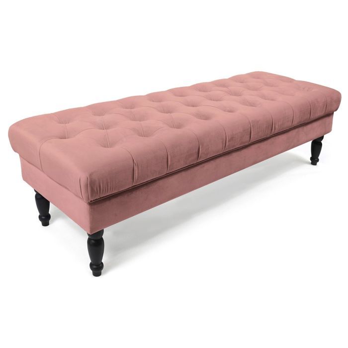 Banquette capitonnée Marilyn Velours Rose