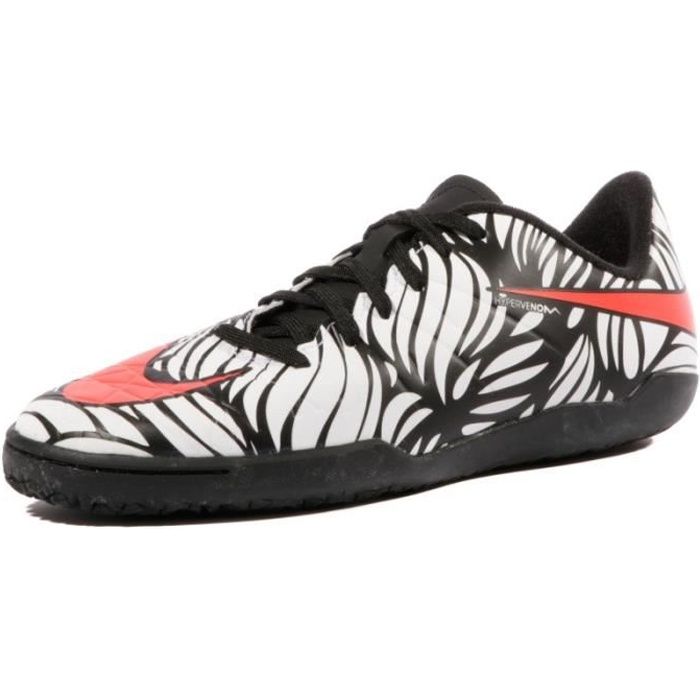 Hypervenomx Phelon II IC Garçon Chaussures Futsal Noir Blanc Nike