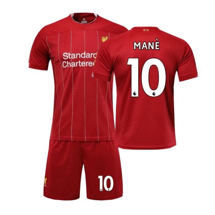 Premier League Liverpool NO.10 MANE Jersey Maillots Foot et Shorts de Football Homme-Rouge