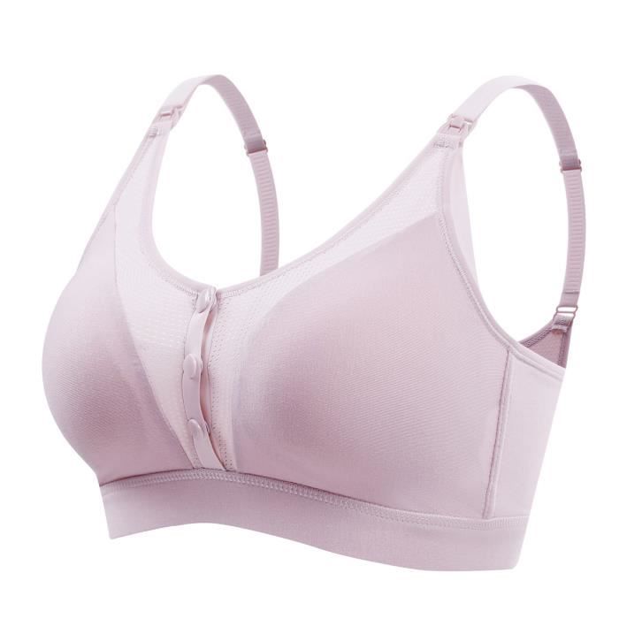 lingerie femme Soutien-gorge pour de maternité d'allaitement ouvert sur le devant Sous-vêtements tous les jours Pink