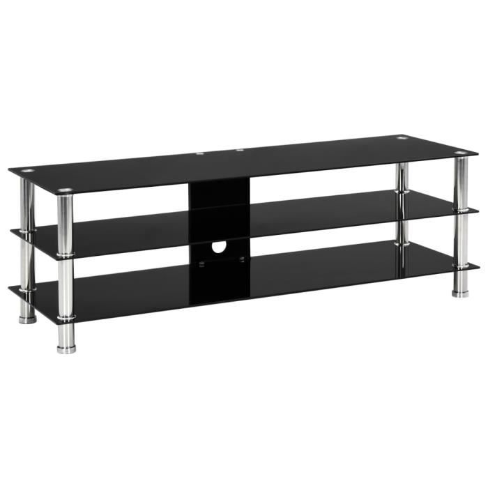 Meuble Tv Verres Noir