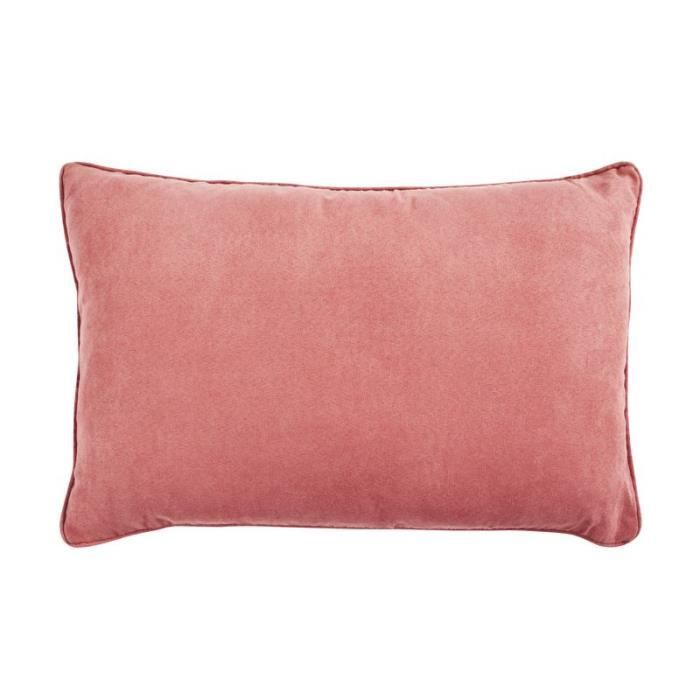 SUEDEN - Coussin en suédine terra cotta 60x40