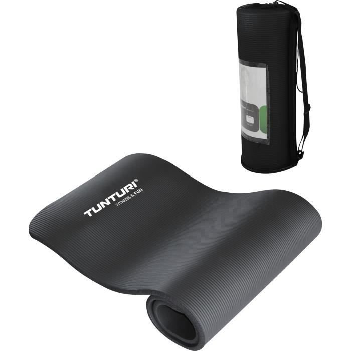 TUNTURI Matelas tapis fitness NBR noir