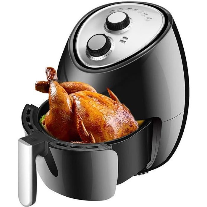 Friteuse Air Chaud 5,5L Friteuse à air sans huile Friteuse électrique - Minuterie - Panier amovible 1500W VINTEKY®
