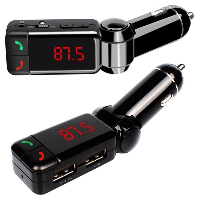 Kit Voiture Transmetteur FM sans fil Bluetooth Adaptateur Voiture Radio avec appels mains libres