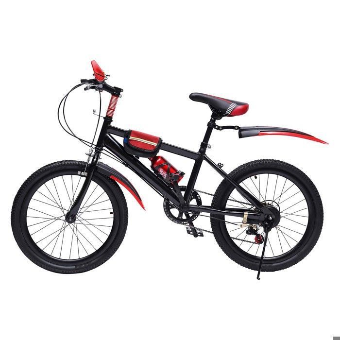 VTT 20 Pouces – Acier Carbone, Porte-gobelet, Cloche Boussole, Garde-boue, Charge 85 Kg
