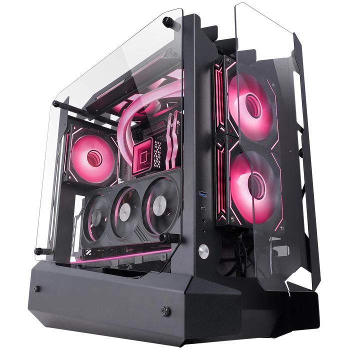 Boîtier Gaming ATX - Mars Gaming - MC-EDGE - Design Open Air - Triple Panneau Verre Trempé - USB-C et USB 3.0