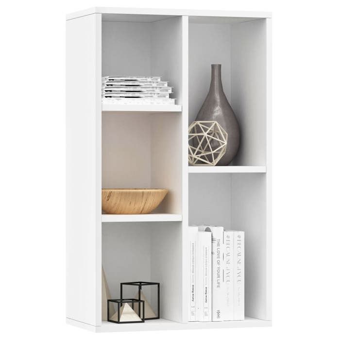 Bibliothèque Buffet VIDAXL Meuble de rangement Blanc 50x25x80 cm Bois d’ingénierie B113