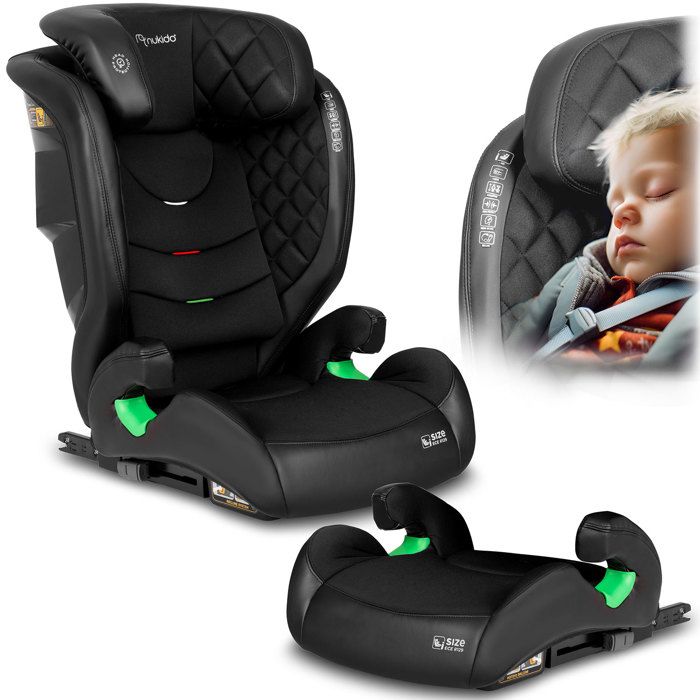 Siège auto enfant ISOFIX - JANSHOP - 15-36 kg - Noir - Réglage inclinaison 2 étapes - Housse amovible lavable
