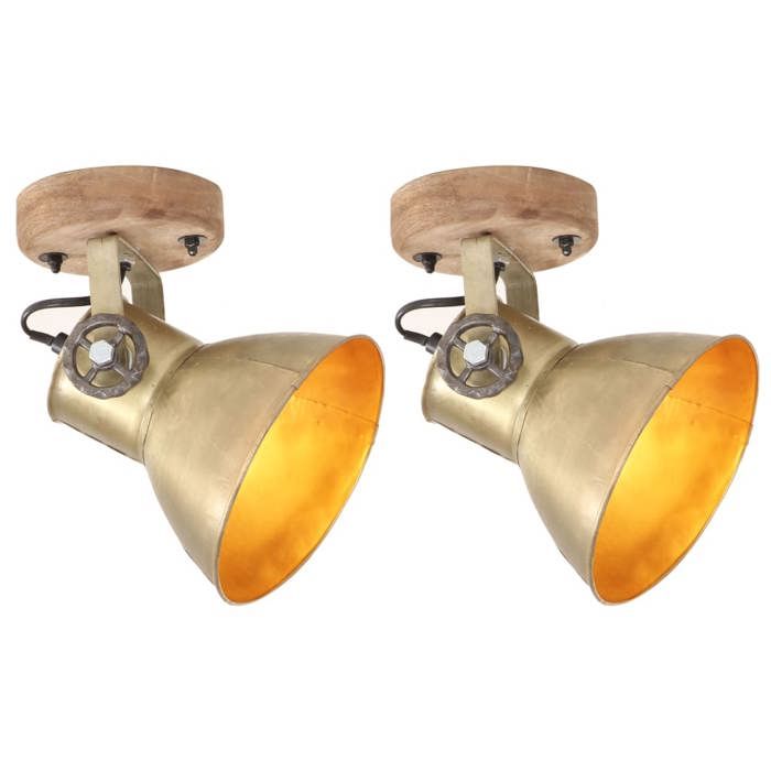 vidaXL 2x Lampe Murale Industrielle Plafonnier Lampe Suspendue Eclairage Luminaire Salon Salle de Séjour Salle à Manger 320509