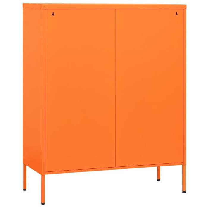 Promotion mai * Armoire à tiroirs - Commode - Orange 80x35x1015 cm Acier EU6927336201