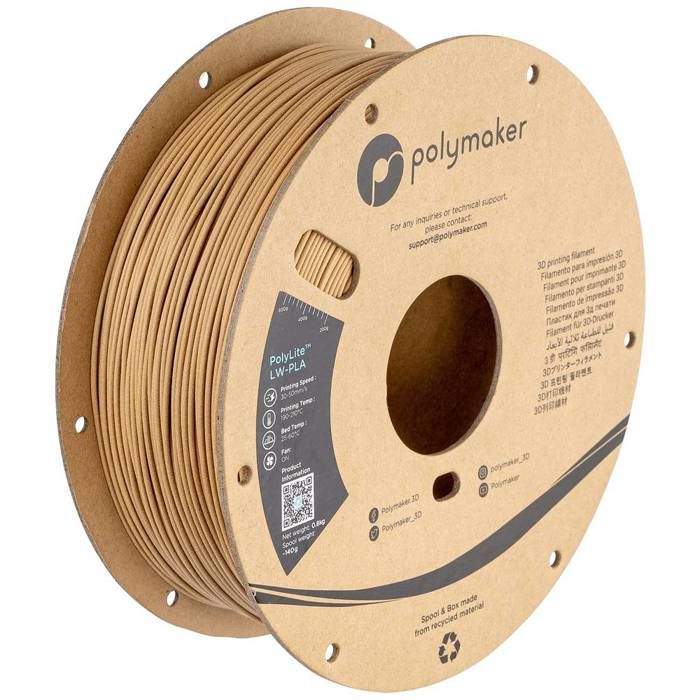 Polymaker PA08004 Filament LW-PLA mat faible densité 1.75 mm 800 g bois PolyLite™ 1 pc(s)
