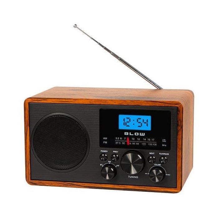 Radio CD - BLOW - 77-538 - Analogique AM/FM - Boombox - Couleur Marron