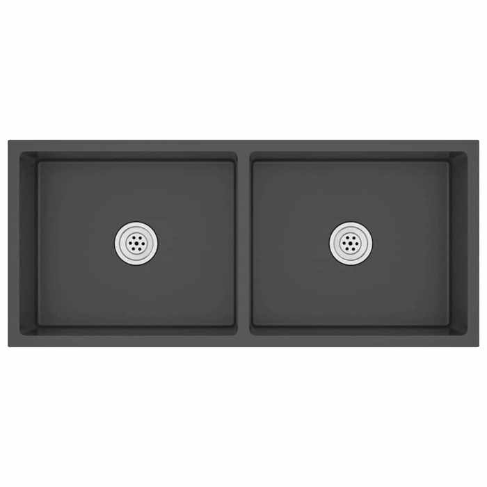 Évier de cuisine UU fait main Acier inoxydable EU388 - vue 2