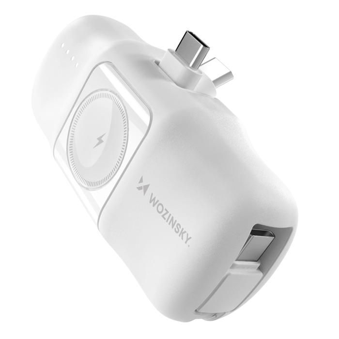 Wozinsky Mini Powerbank Pour Apple Watch 5000 Mah Avec Câble Usb-C Charge 15 W