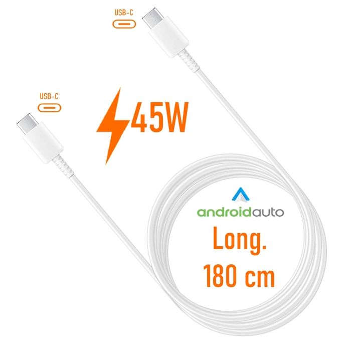Câble Long Charge Rapide pour Apple iPhone 16e 16 Pro Max 16 Plus 15 Plus 15 Pro Max USB C Android Auto™