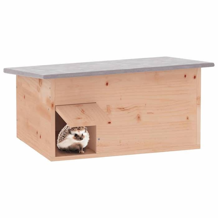 BEST-HOME Articles pour animaux - UU - Cabane pour hérisson 45 x 33 x2 2 cm Bois HH6800