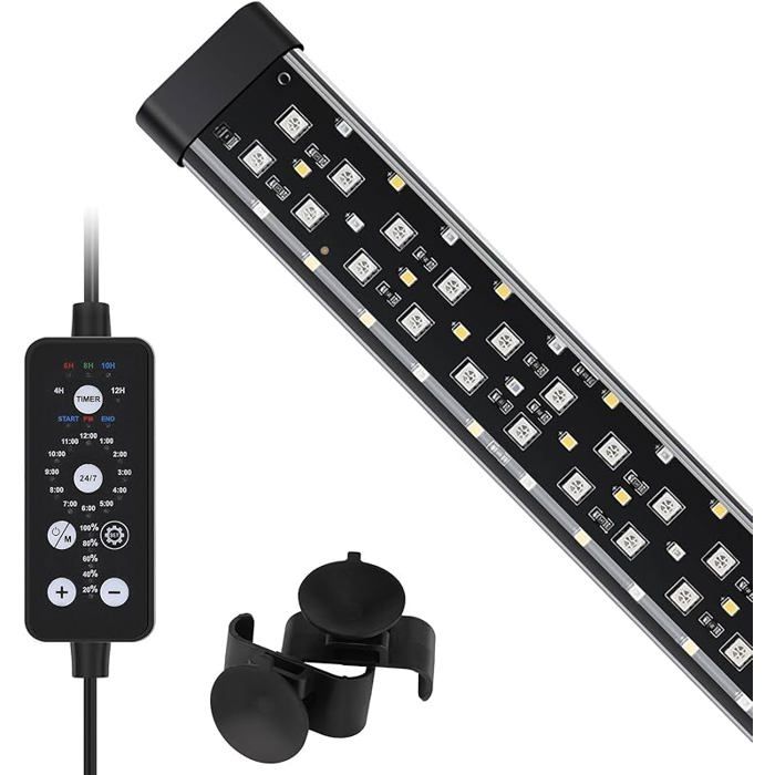 Éclairage LED Submersible pour Aquarium 14W Lampe 24/7 Spectre Complet avec 9 Couleurs et 10 ux de 14W for 41 68cm