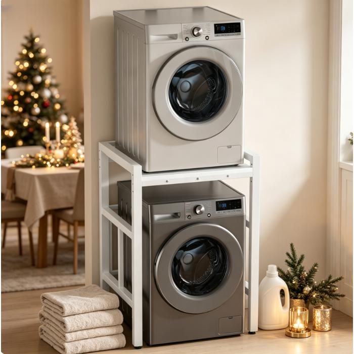Armoire wc / Meuble étagères de rangement machine à laver Hauteur Ajustable Structure Renforcée Charge 250 kg