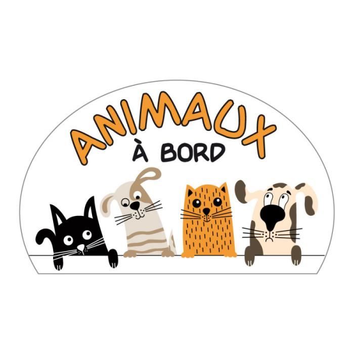 STICKER ANIMAUX A BORD J0136