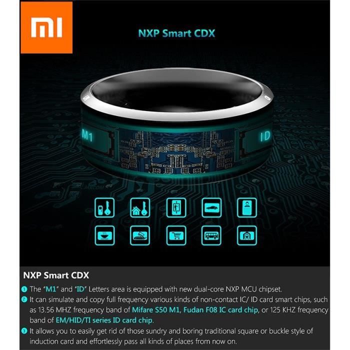 Taille 12 Xiaomi Anneau intelligent ATA JIA NDavid electronique Bluetooth solaire IC ID carte d acces a Cdiscount TV Son Photo