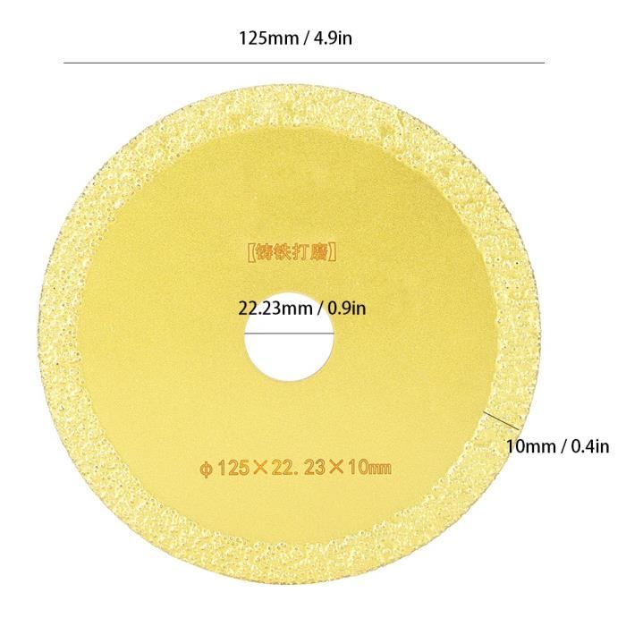 Lame Diamant Brasée 230 Mm (9 Pouces) - Disque Coupe Pour Pierre, Marbre, Métal, Granit, Utilisable à Sec Ou Humide - 7