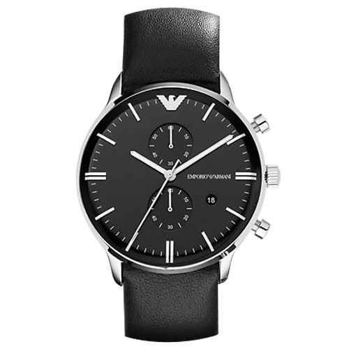 Montre Homme Emporio Armani New Retro AR0397 Noir Achat vente montre Homme Adulte Cuir Cdiscount